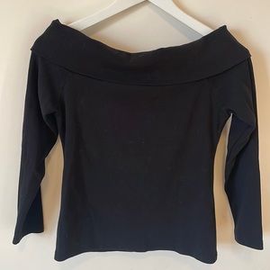 J crew size small black cotton 3/4 sleeve